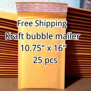 25pcs NEW 10.75"x16" Kraft Bubble Mailer