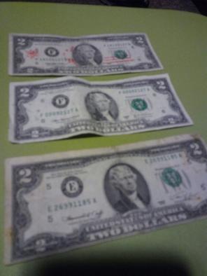Set of 3 $2 Bills