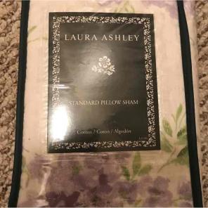 Laura Ashley standard sham purple quilt