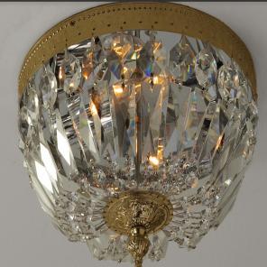 ANTIQUE REPRODUCTION CUT CRYSTAL BASKET