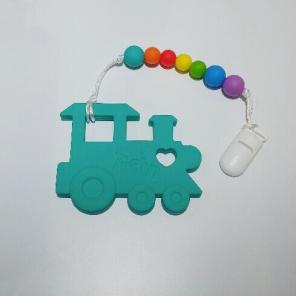 Train the teething toy clip on teether