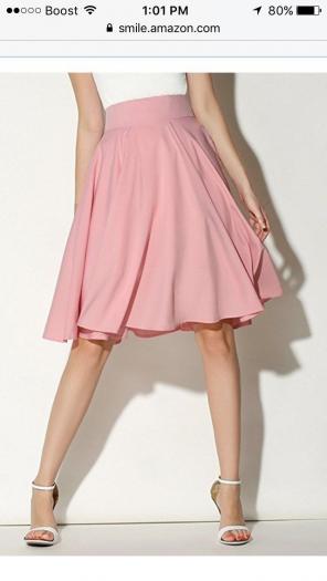High Waisted Pink Circle Skirt