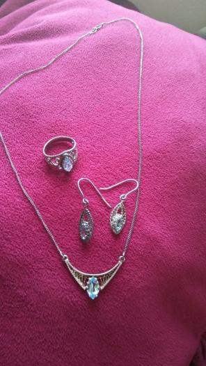 Vintage sterling silver filigree set
