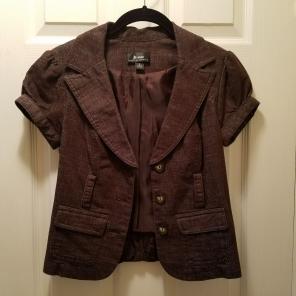 B Wear Brown Short Sleeve Suite Jacket
