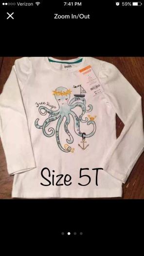 Girl Size 5T Gymboree Shirt Retail $24