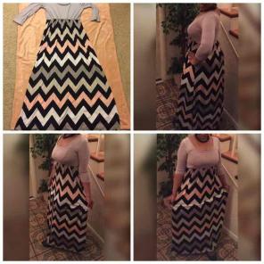 Chevron Stripe Maxi Dress