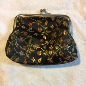 Black And Red Flower Coin Purse
