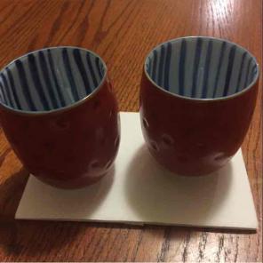 Antique Asian hand painted cups