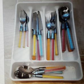 18 piece vintage stainless steel utensil