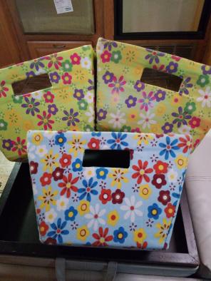 Three Storage Baskets Beautiful Colors