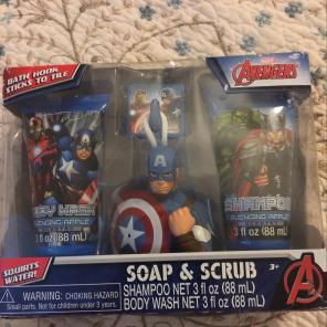 Avengers Shampoo, Body wash, And Loofah