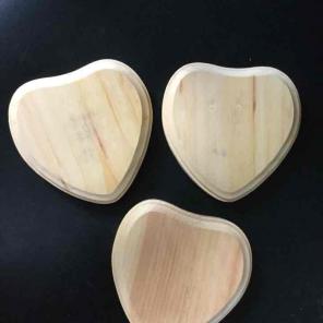 3 wooden craft hearts