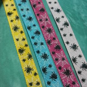 Colorful Spider Printed Ribbons