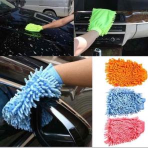 Microfiber car cleaning gloves set of 2