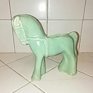 Mint green horse planter Vintage Amazing