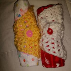 Hearts and Easter handmade dish towels