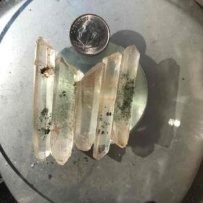 Natural quartz crystal points