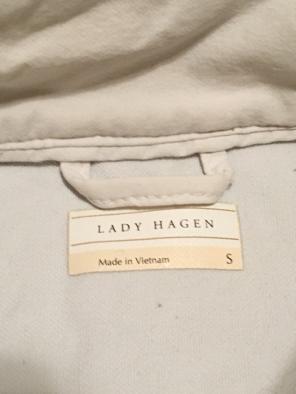 Lady Hagen Cream Zip Up SZ- S
