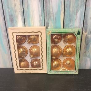 Christmas Decor Glass Ornaments Gold
