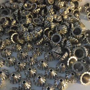 Tibetan Silver Bead Caps For Jewelry