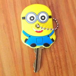•Minion silicone key cover•