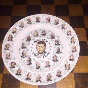 1963 USA PRESIDENT PLATE COLLECTORS ITEM