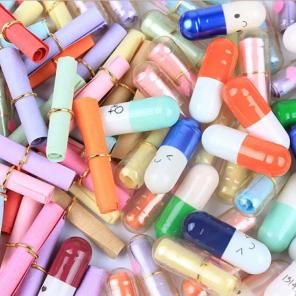 50x Message Pill cute Capsules design