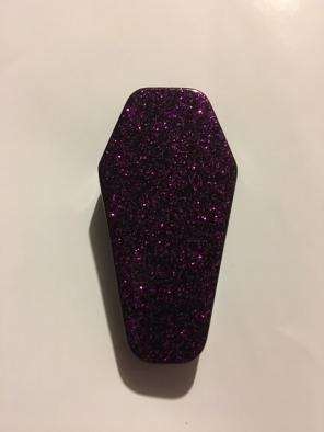 Purple Coffin Brooch
