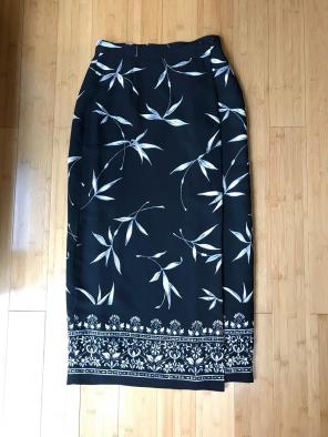 CHAUS Midi Wrap Skirt Petite 8 Black