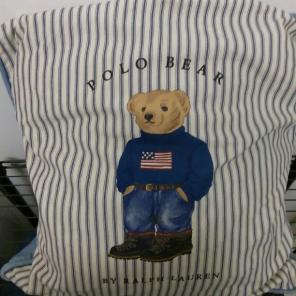 Ralph Lauren Polo Bear Pillow 16x16