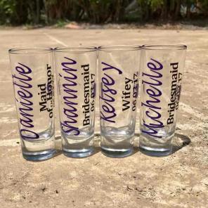 Bridal Party Shot Glasses
