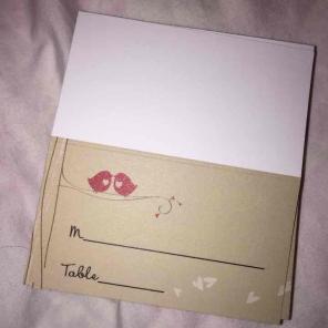 Wedding name cards