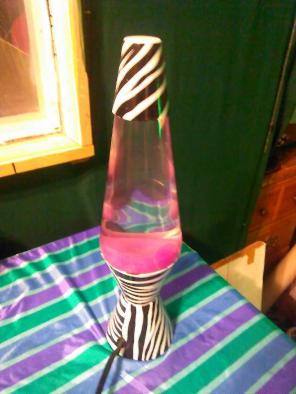 Zebra lava lamp