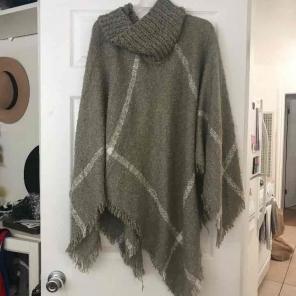 Olive green poncho