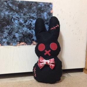 Gothic Creepy Bloody Bunny Decor
