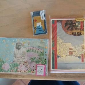 Japanese pop out cards&clear case set