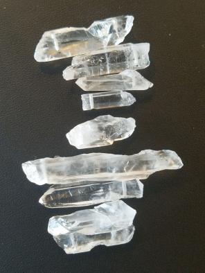 9 pcs pre-drilled white crystal quartz