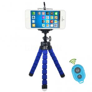 5 inch blue tripod with Bluetooth remote