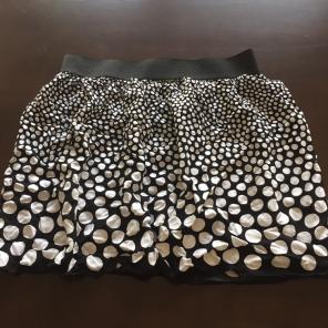 Black And White Polkadot Skirt.