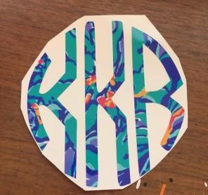 Lilly Pulitzer inspired vinyl Decal