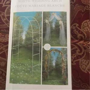 White wedding arch