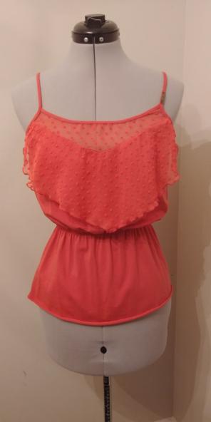 Orange Ruffle Top