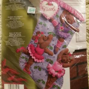Ballet Bears Felt Stocking