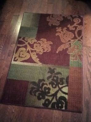 ✾ Burgundy Print Area Rug 3.5' x 4.5' ✾