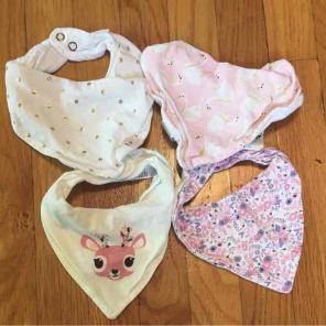 4 Small Bandana Bibs