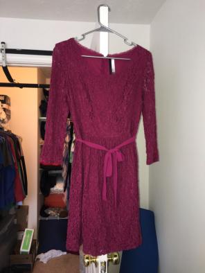 Lace Magenta Dress