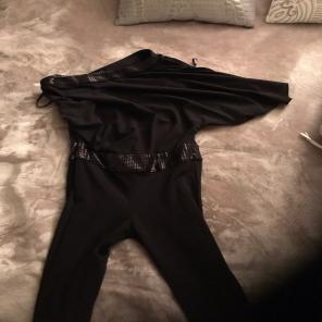BE ONE SLEEVE BLACK JUMPSUIT