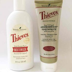 Thieves mouthwash and toothpaste