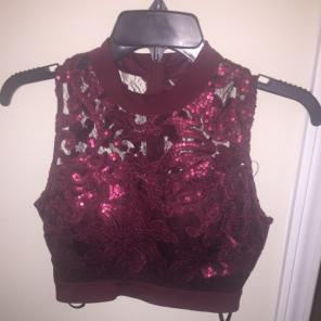 Maroon Sequin 2 Piece
