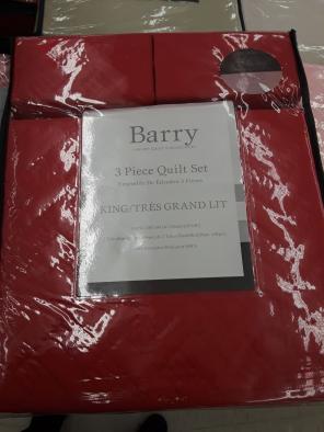 3-piece quilt set king size RED